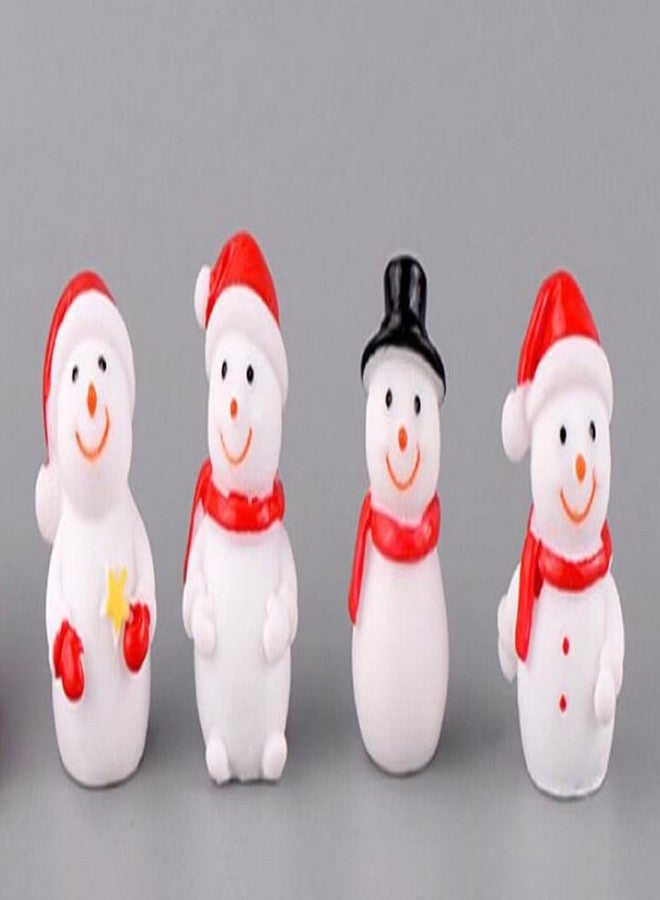 BHOOLU&GOOLU Cute Snowman & Tree Resin Craft Fairy Garden Ornaments Figurines for Christmas Decoration - 6 pcs Set - Image 2